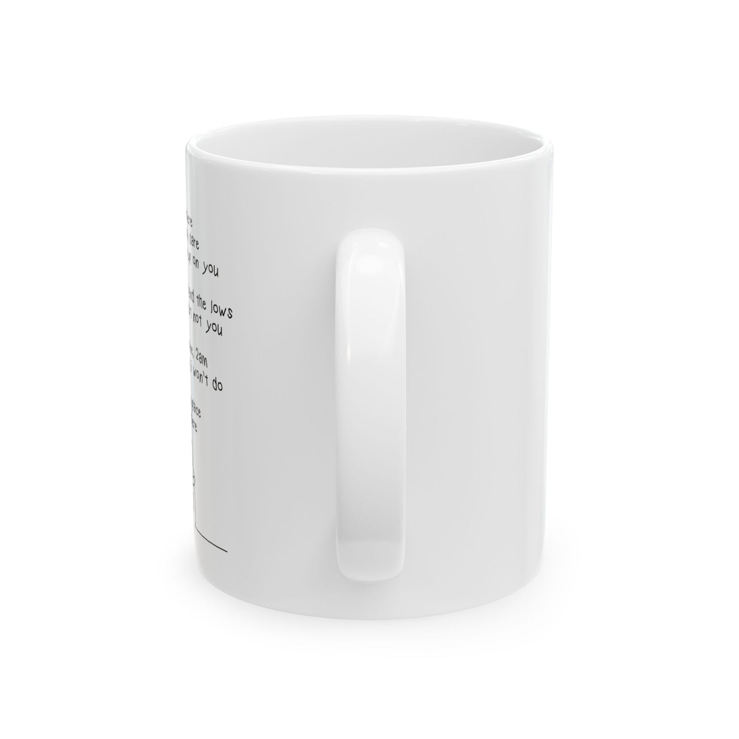 "I'll Be There" Song Lyric Mug
