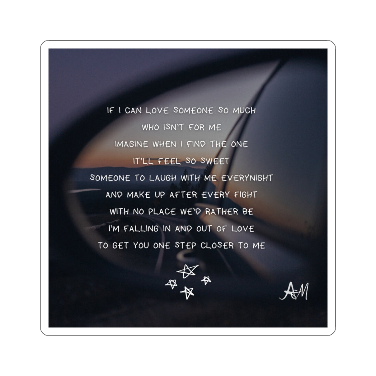 "ONE STEP CLOSER" LYRIC & ARTWORK (STICKER)