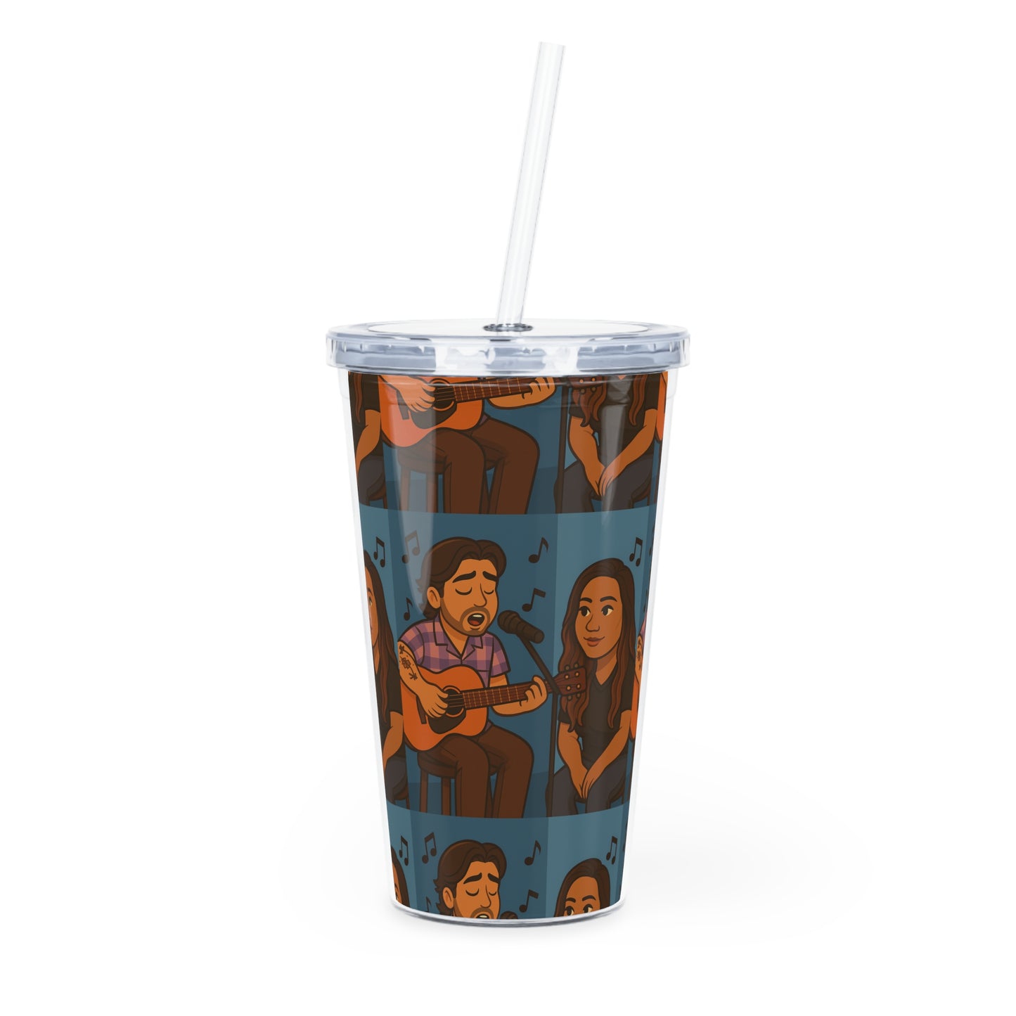 J 🖤 Plastic Tumbler with Straw