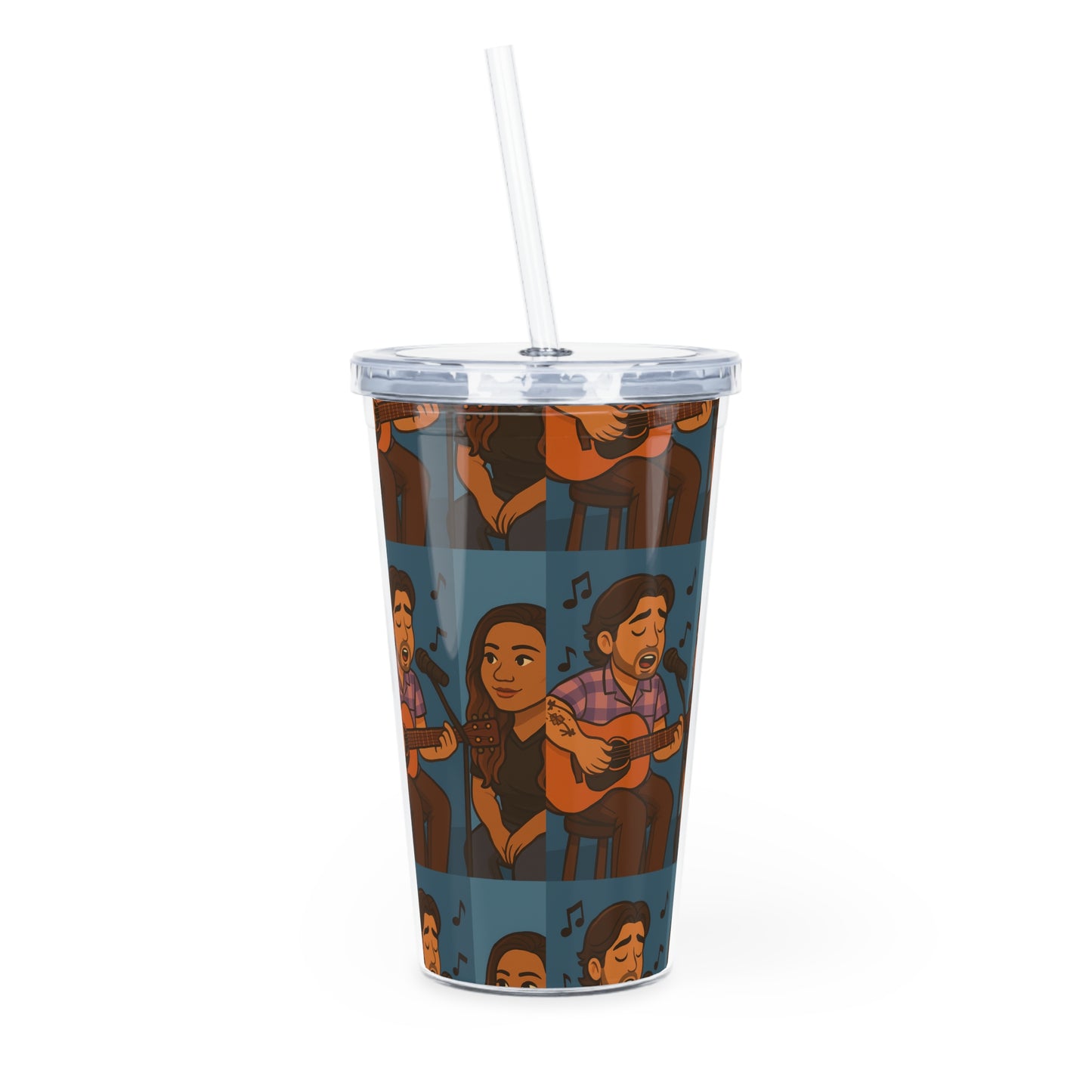 J 🖤 Plastic Tumbler with Straw