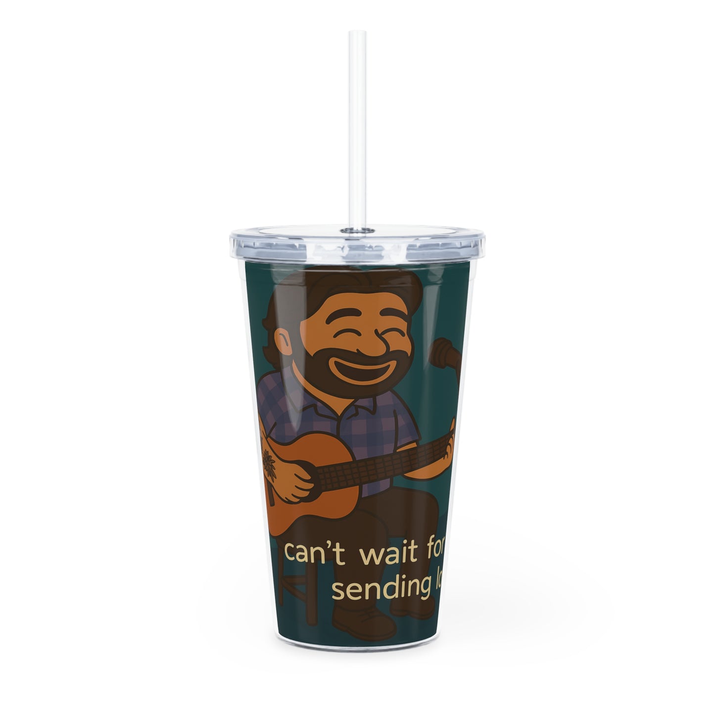 D 🖤 Plastic Tumbler with Straw