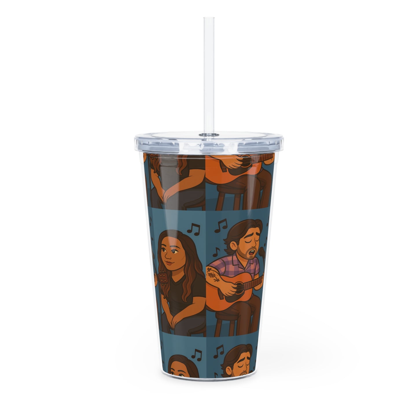J 🖤 Plastic Tumbler with Straw