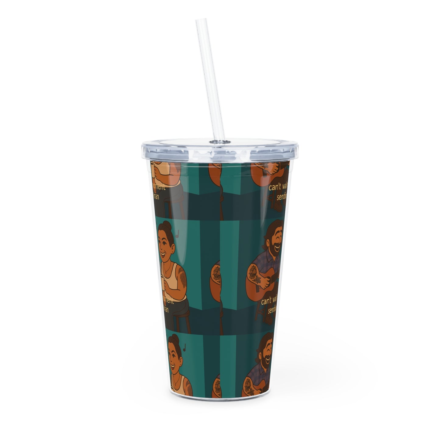 Ari 🖤 Plastic Tumbler with Straw