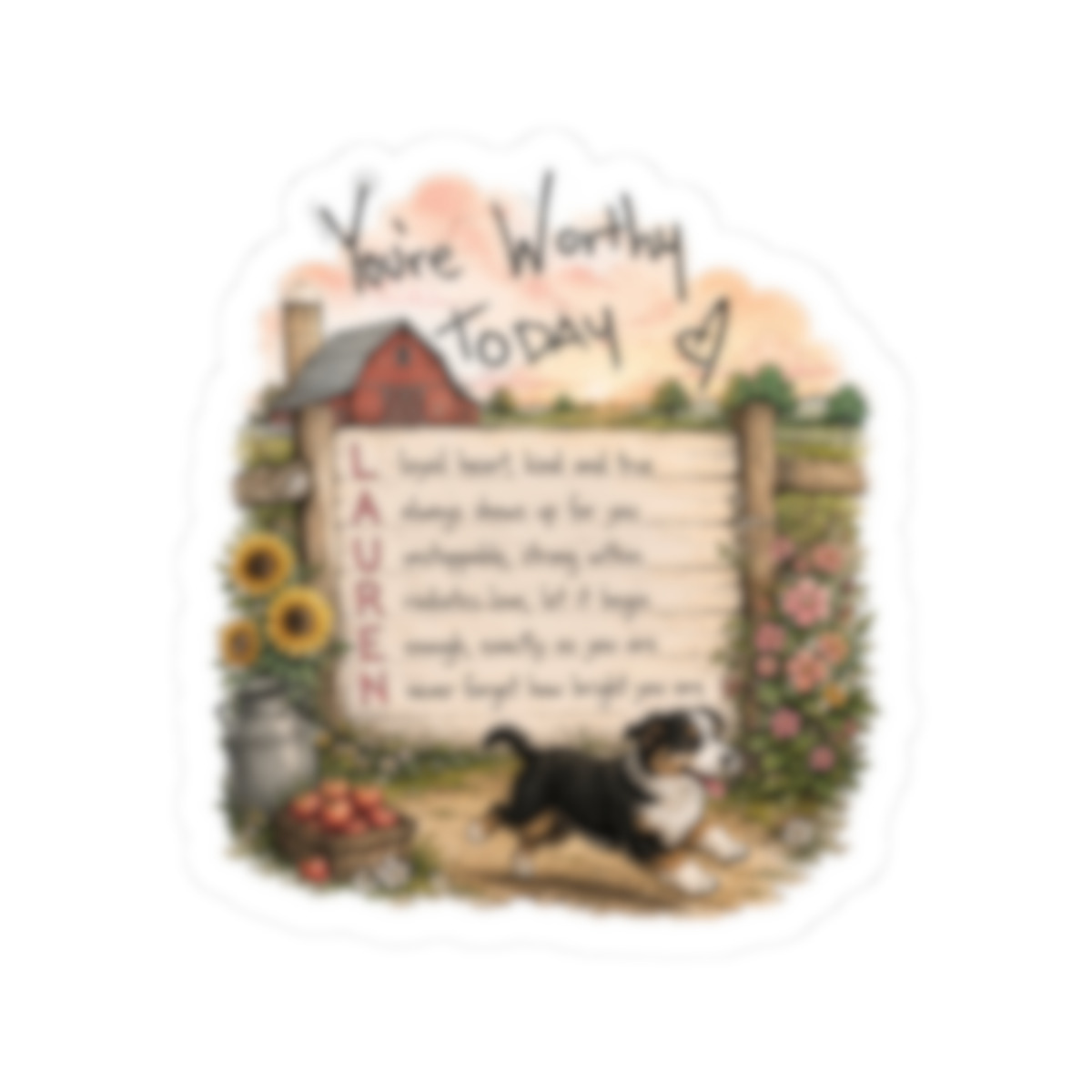 YWT (poem sticker)