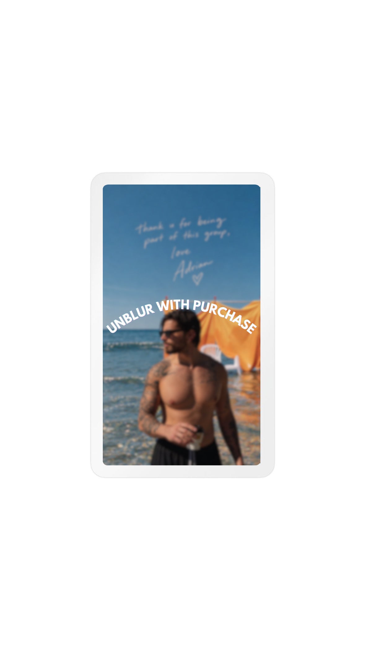 welcome to group (sticker un blurred w/ order)