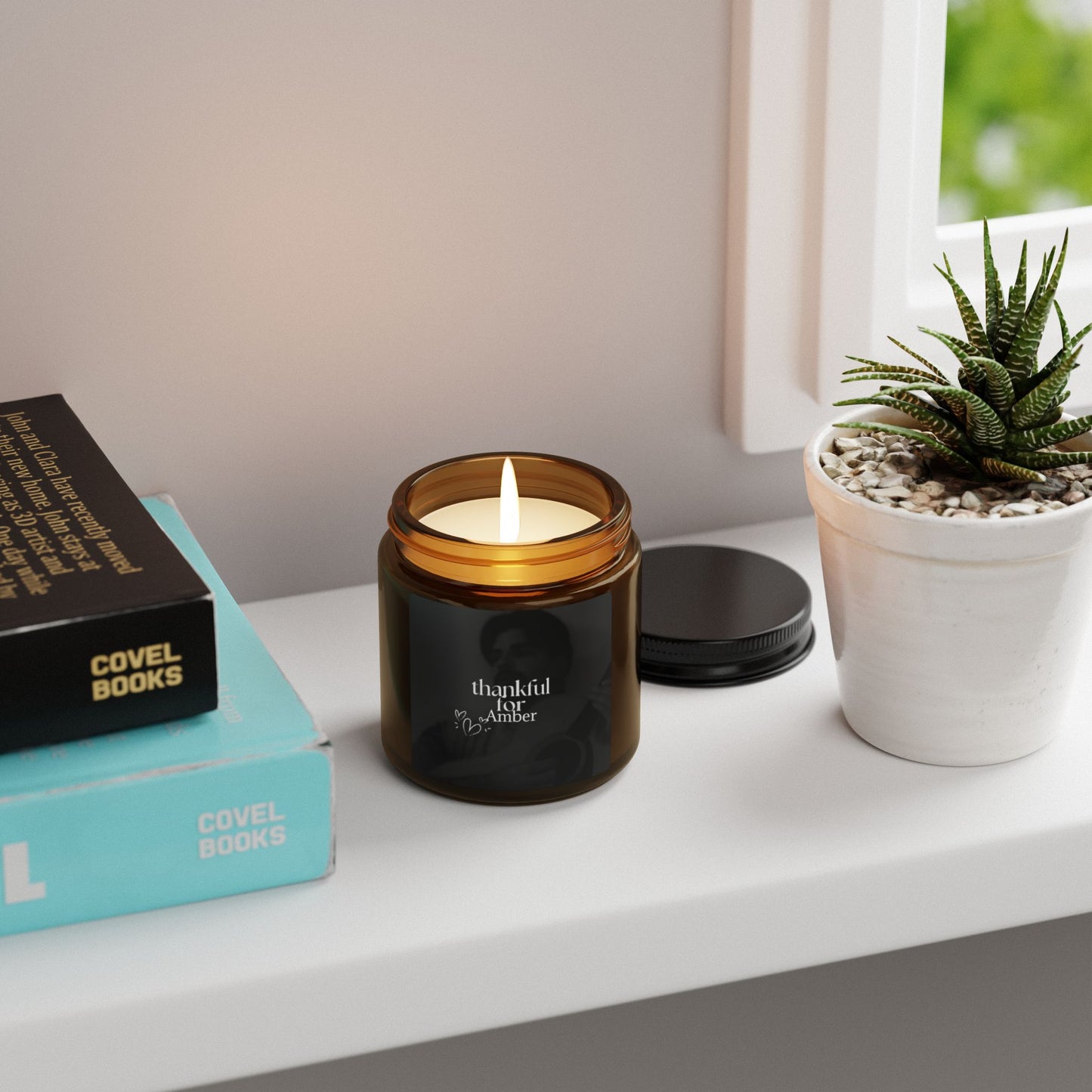 THANKFUL Amber 🕯️ XMAS Candle (Multi-Size, Amber Jar)