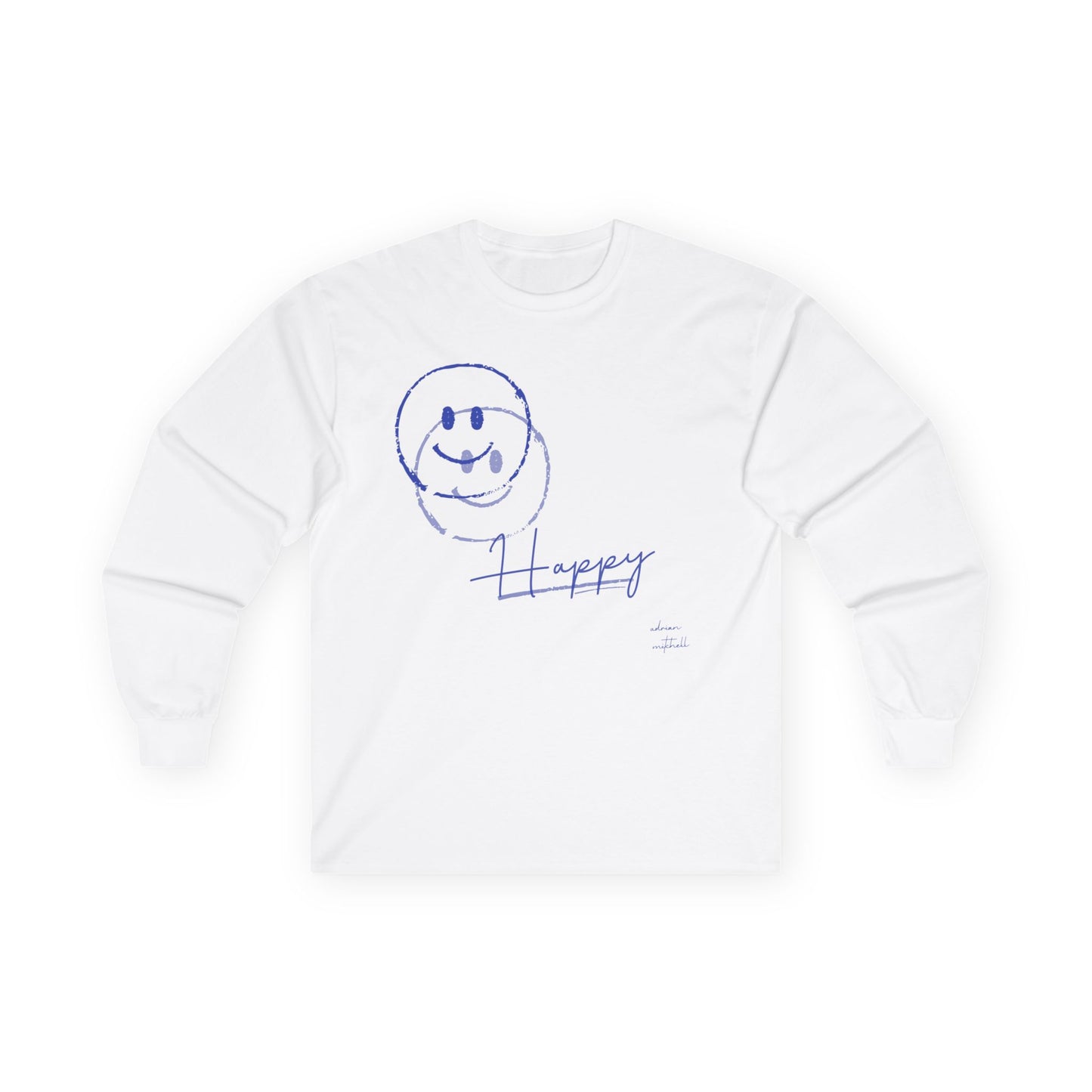 HAPPY LONG SLEEVE 💙😊 Unisex Ultra Cotton Long Sleeve Tee