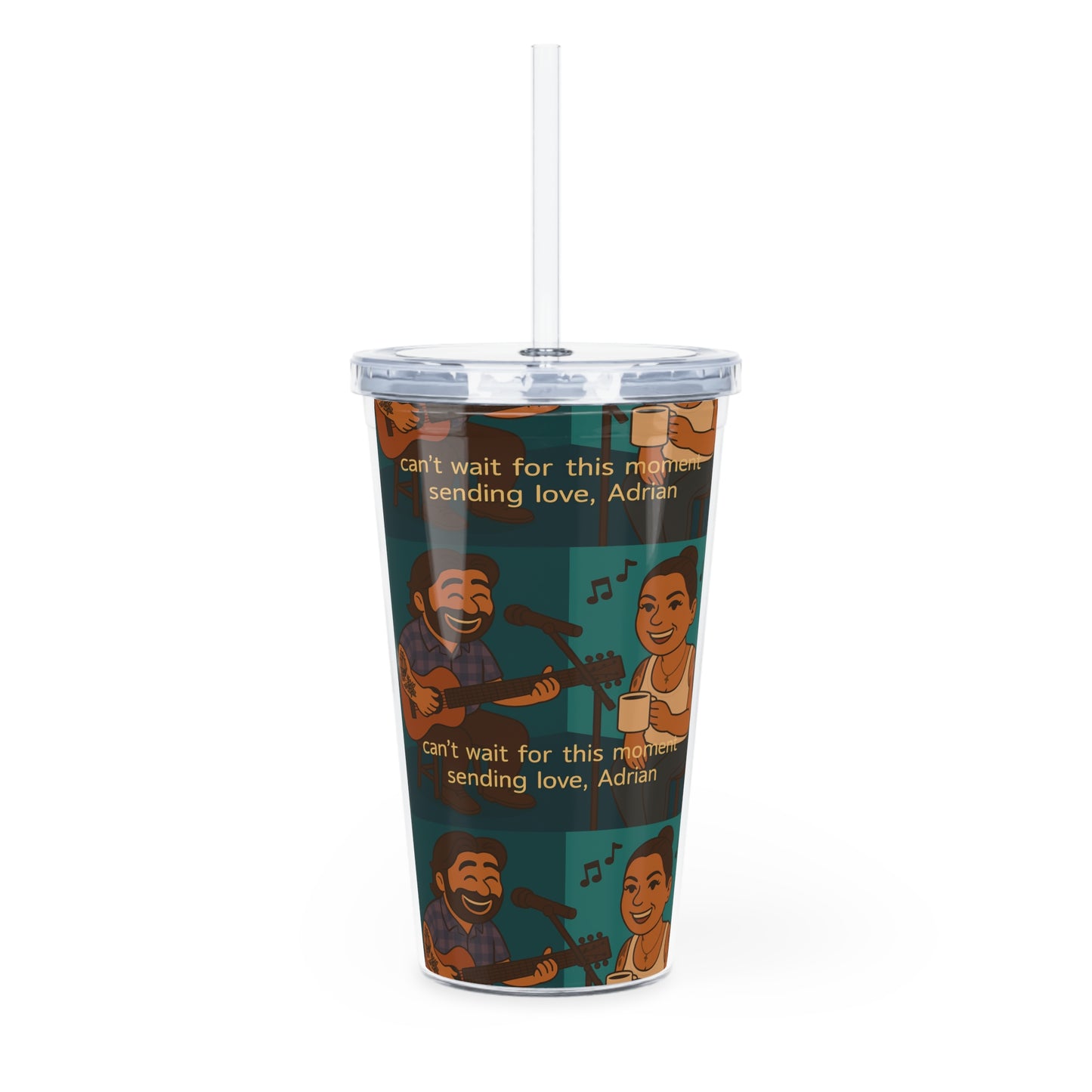 Ari 🖤 Plastic Tumbler with Straw