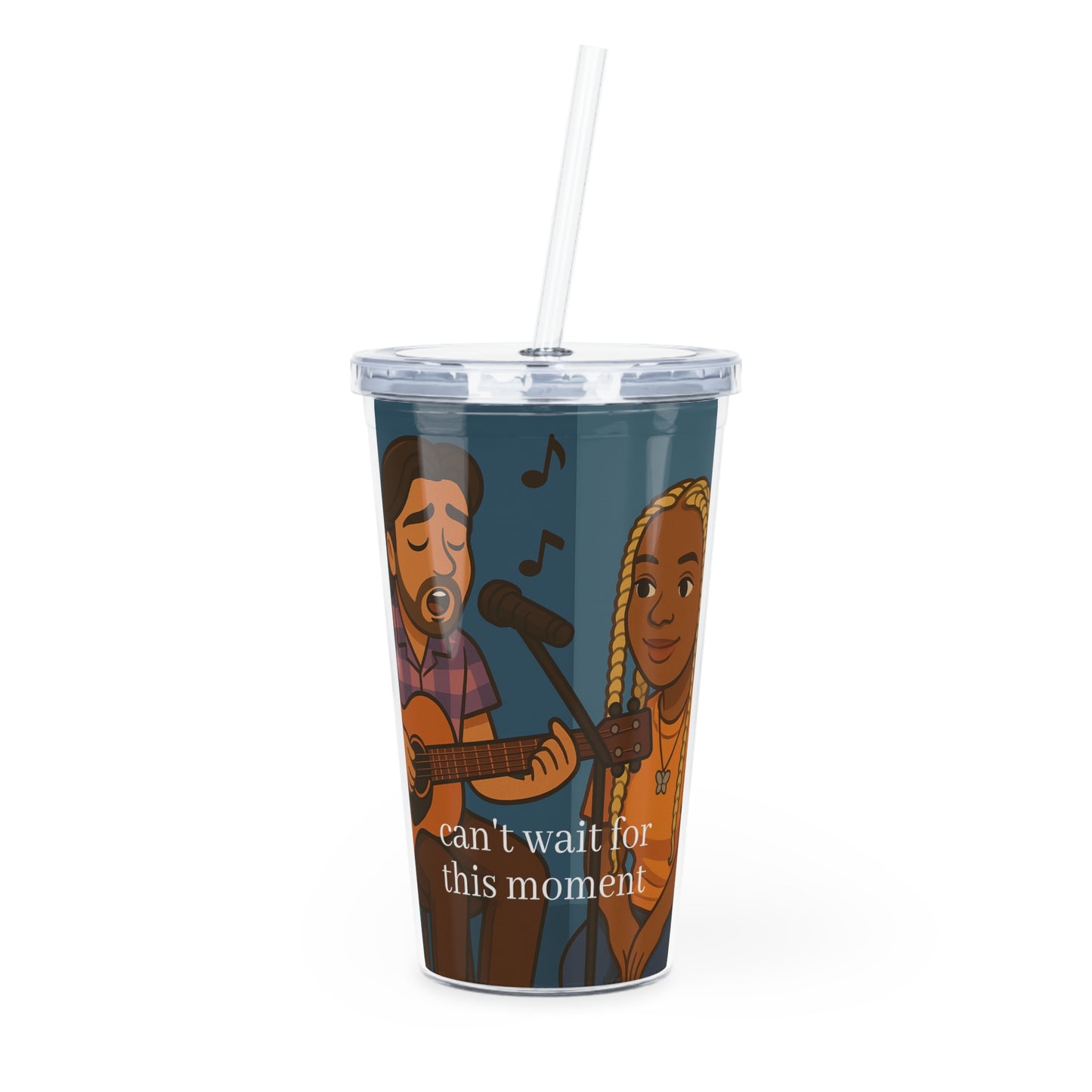 Janei 🖤 Plastic Tumbler with Straw