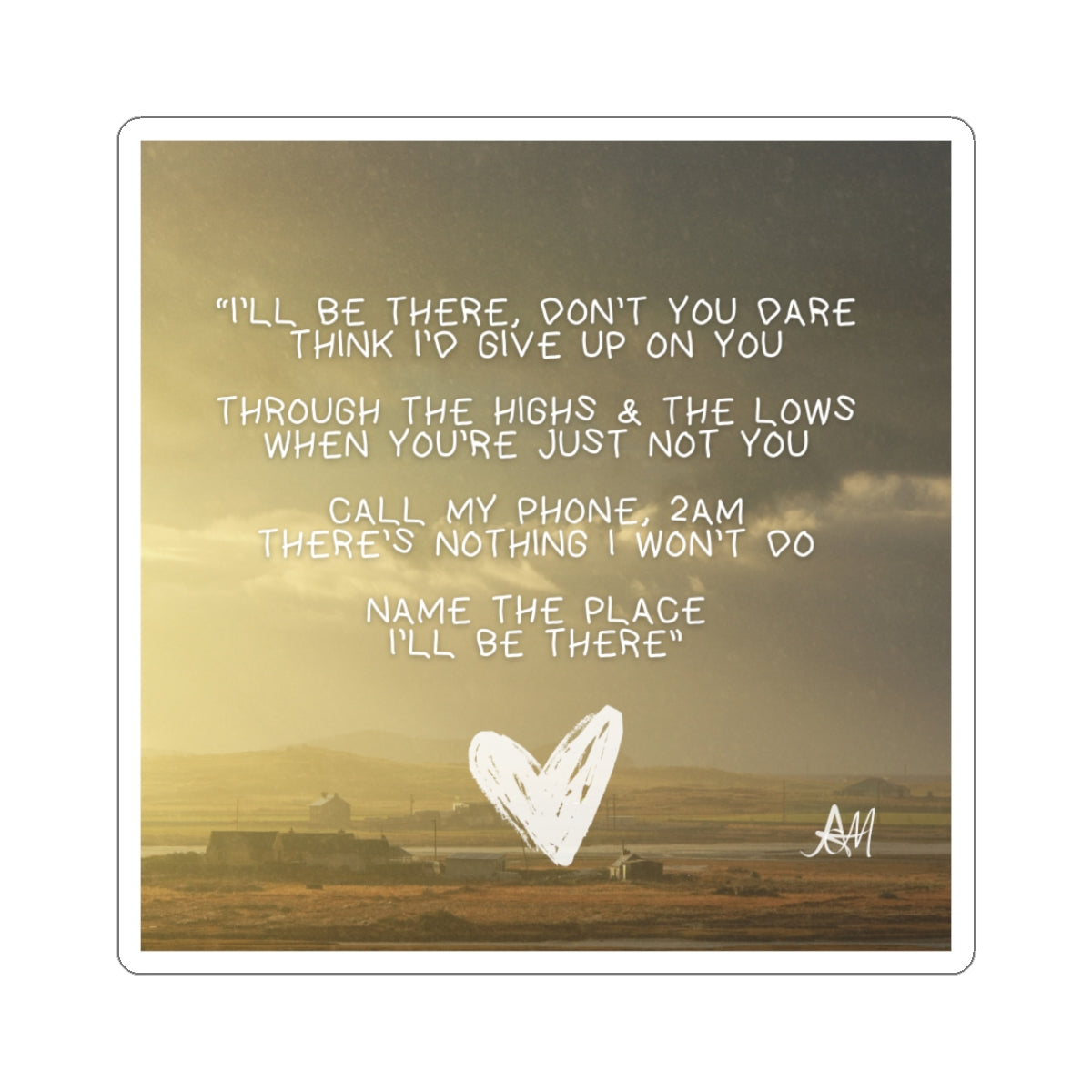 "I'LL BE THERE" LYRIC & ARTWORK (STICKER)