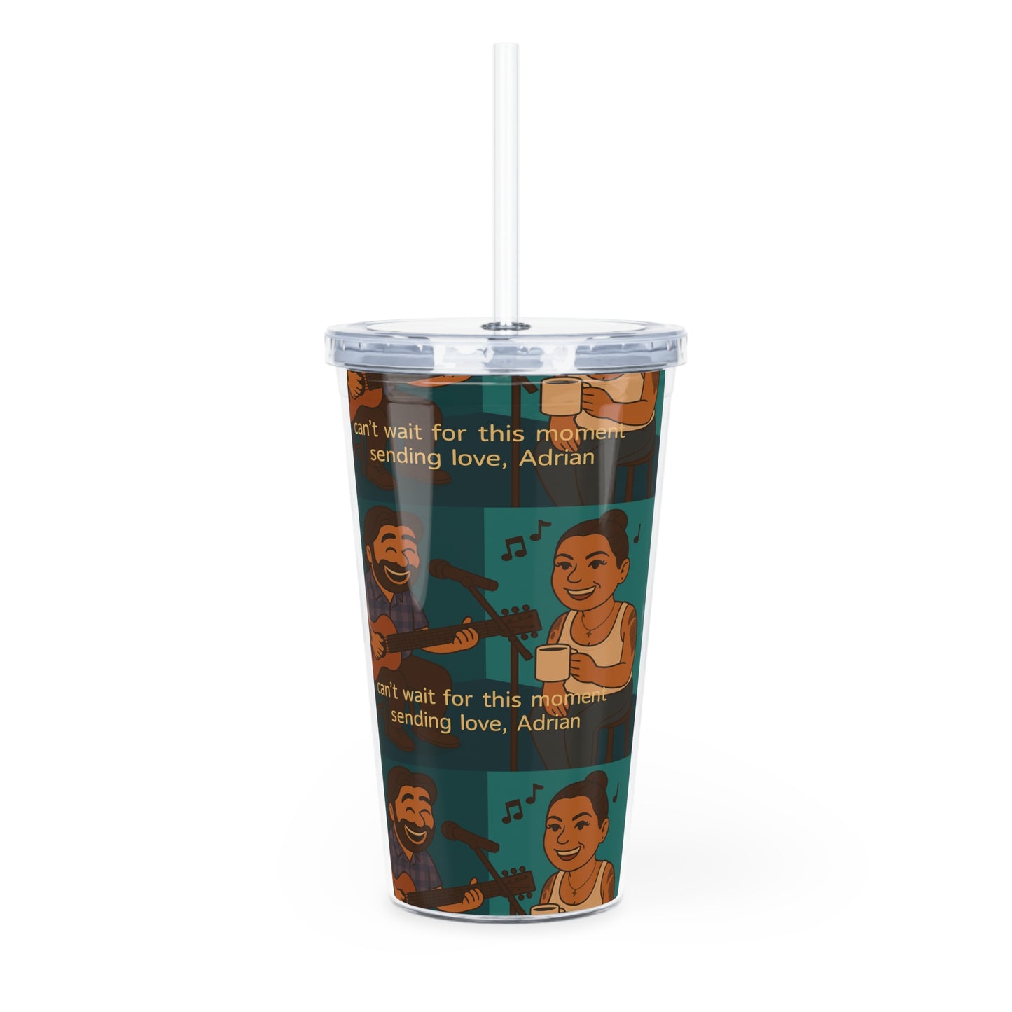 Ari 🖤 Plastic Tumbler with Straw