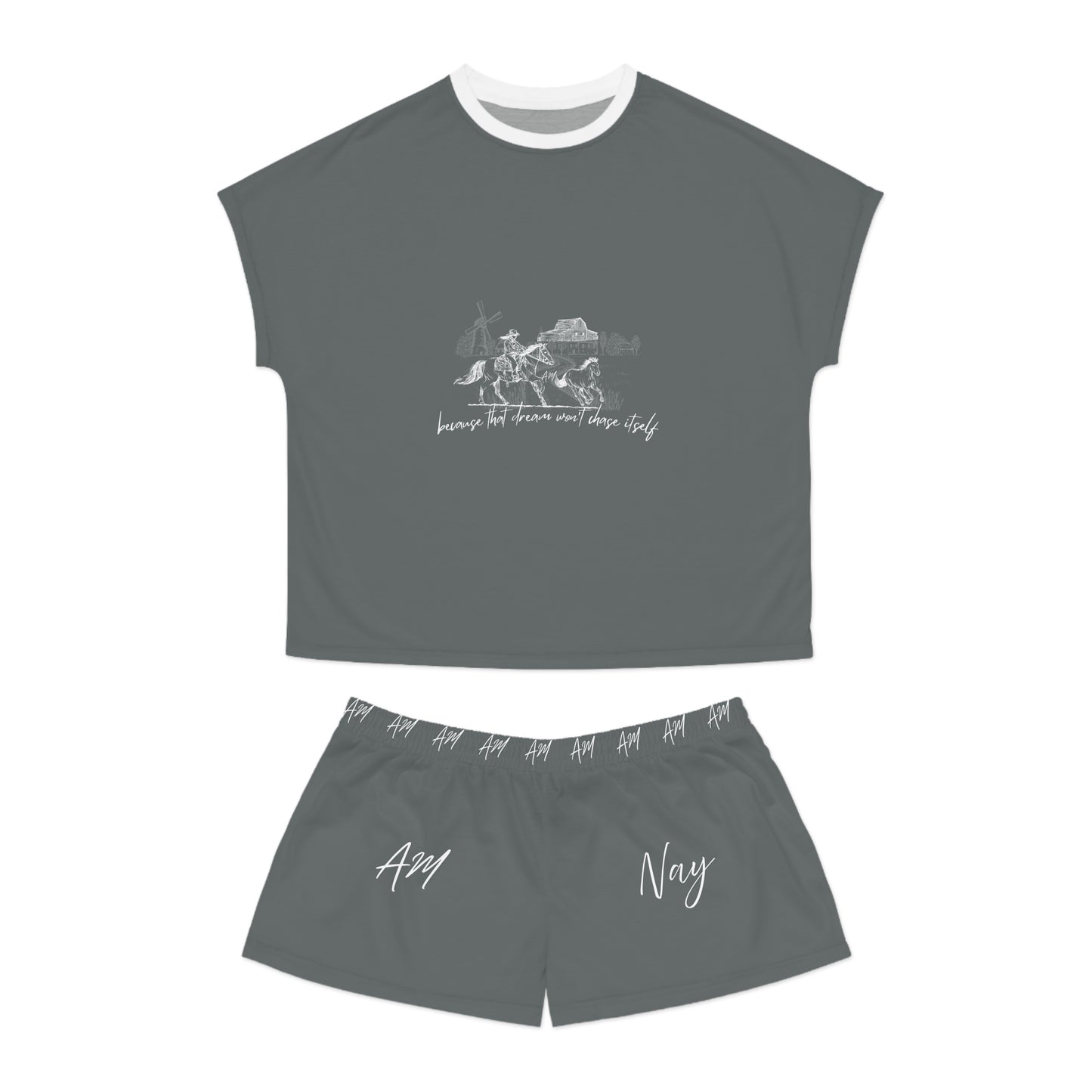 NAY 🩶Women's Short Pajama Set (AOP)