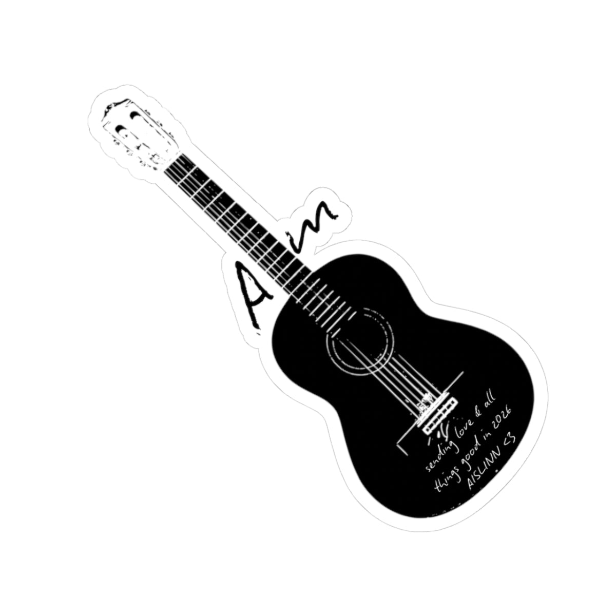 1st Guitar Sticker (AISLINN - ONE OF ONE)🌲🖤