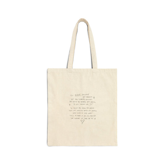 YOU DESERVE 🖤 - Cotton Canvas Tote Bag