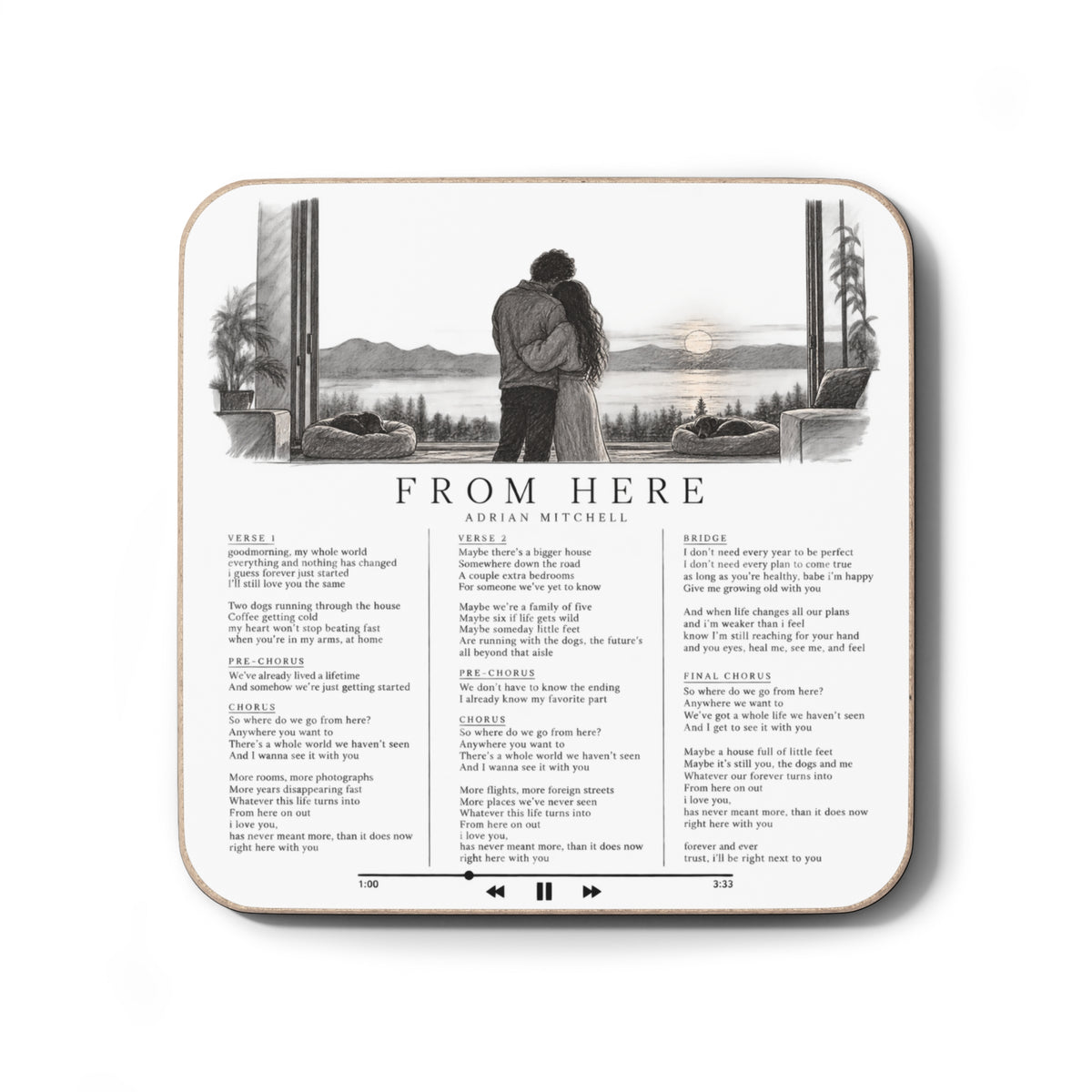 FROM HERE 💌 SONG COASTER