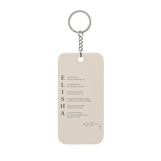 E. xx (keychain poem..) *ps. look at back*