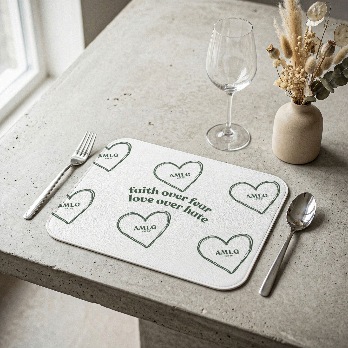 AMLG 💚 Leather Placemat