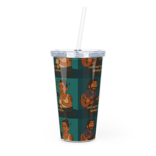 Ari 🖤 Plastic Tumbler with Straw