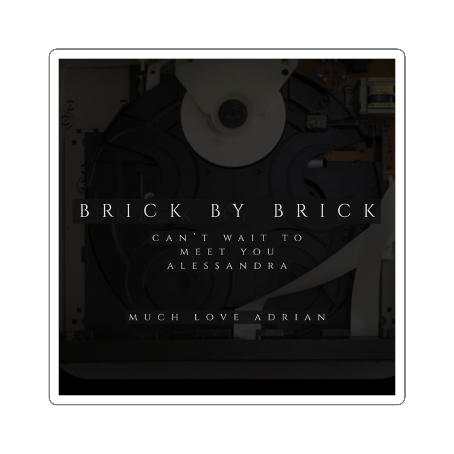 ALESSANDRA BRICK BY BRICK Sticker