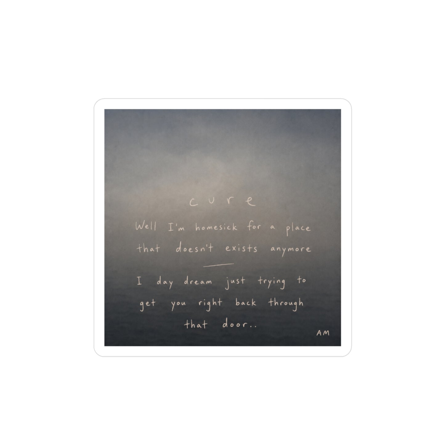 ‘cure’ lyrics sticker [limited stock]
