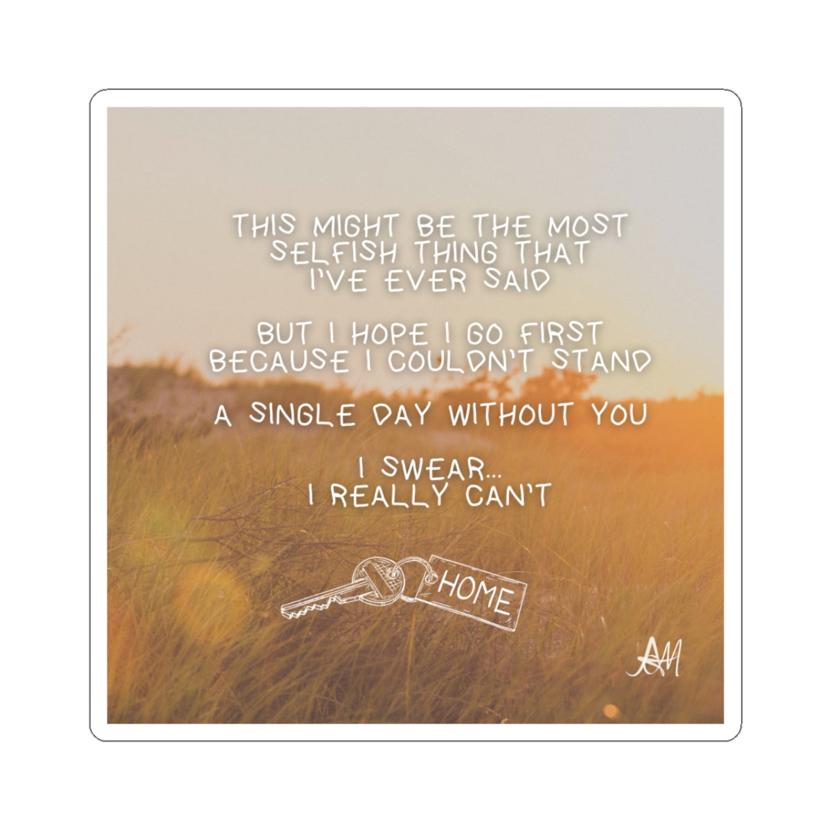 "HOME" LYRIC & ARTWORK (STICKER)