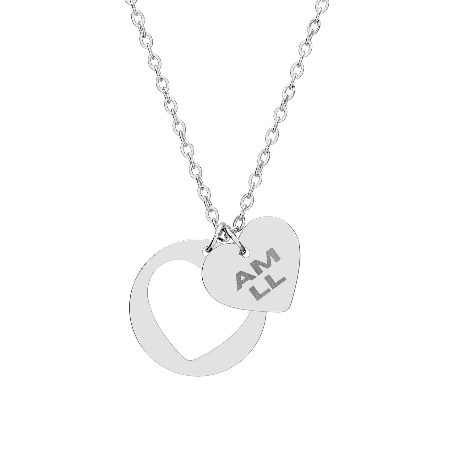 LL - Heart Cutout Necklace (Engraving)