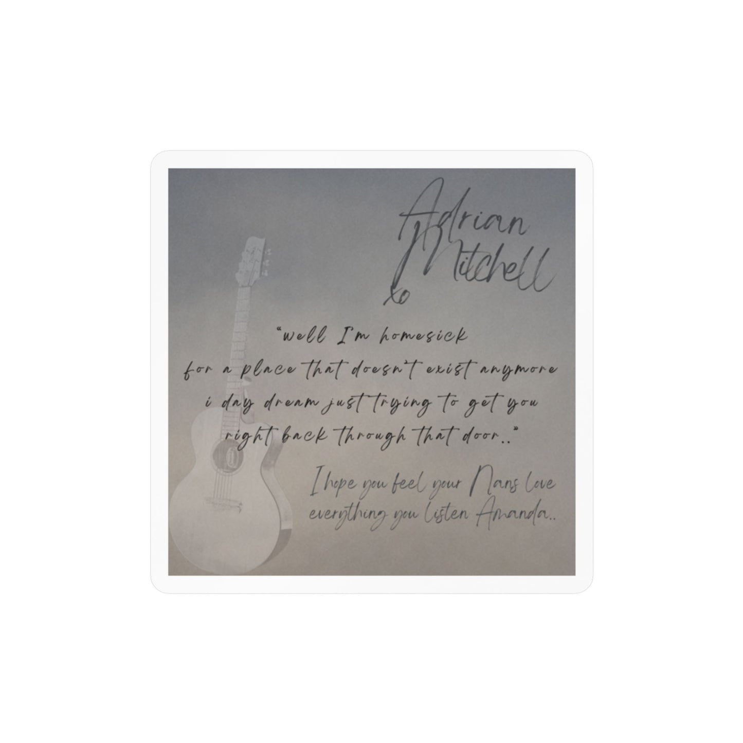 AMANDA - ‘cure’ lyrics sticker [limited stock]