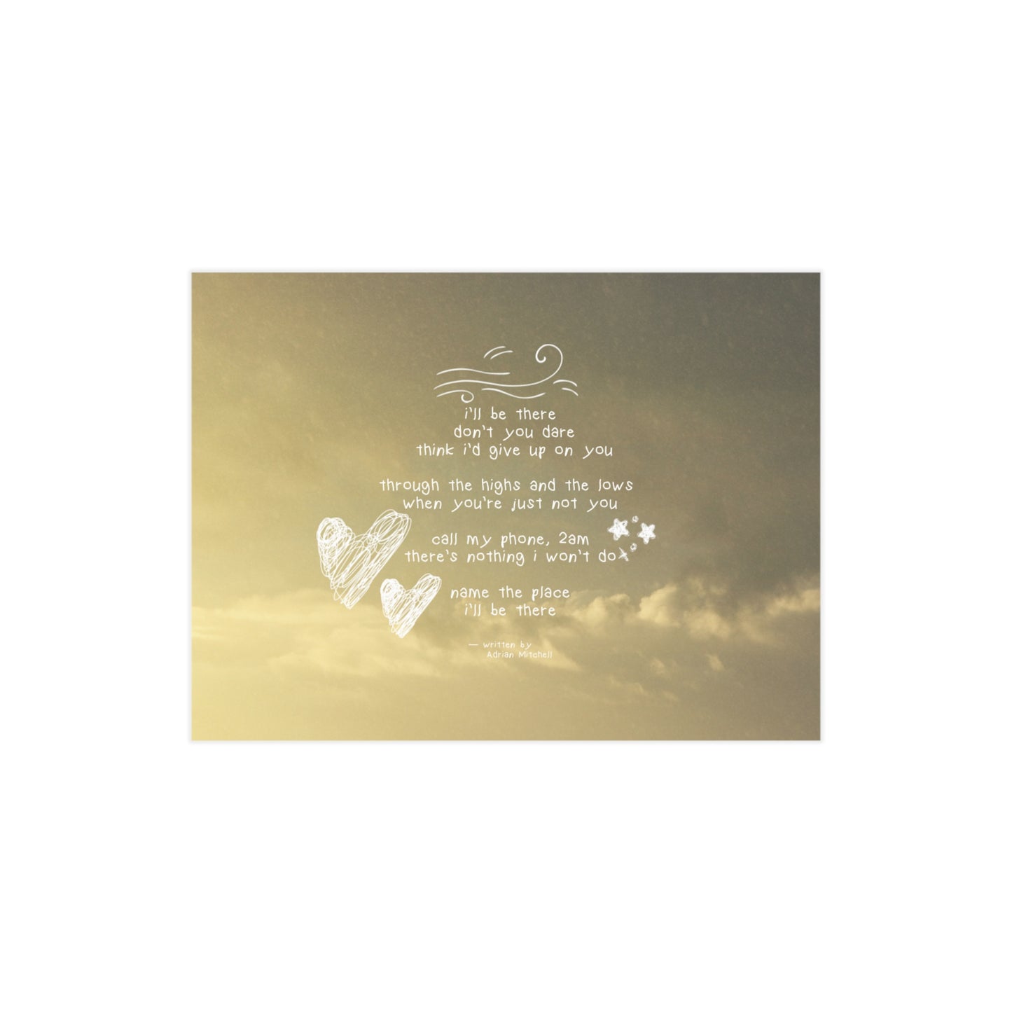 I’ll Be There (friendship card) 🖤 *limited stock*
