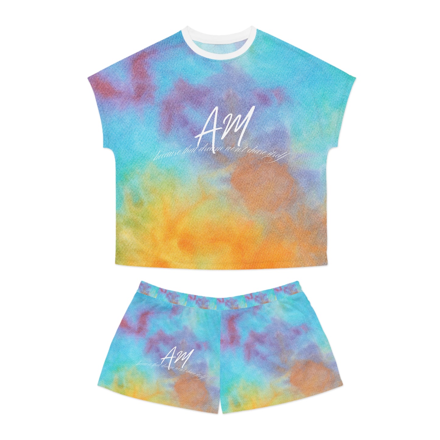 LAURA 💙💜🧡Short Pajama Set (AOP)