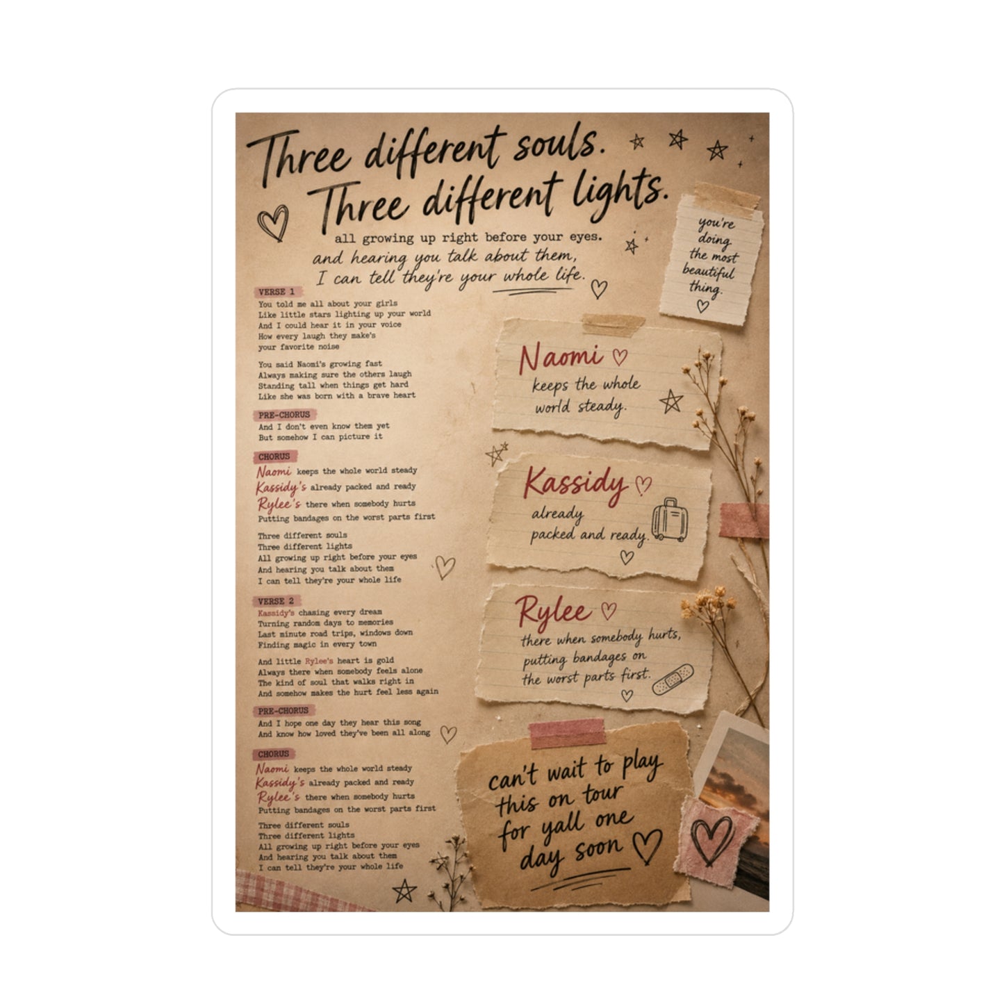 song sticker (1 sticker unit)