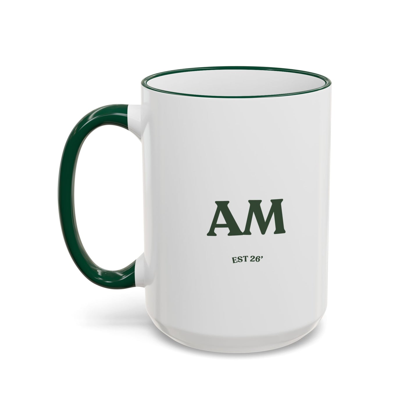 AM EST 26’ - Forrest Green - Accent Rim & Handle Mug (11oz, 15oz)