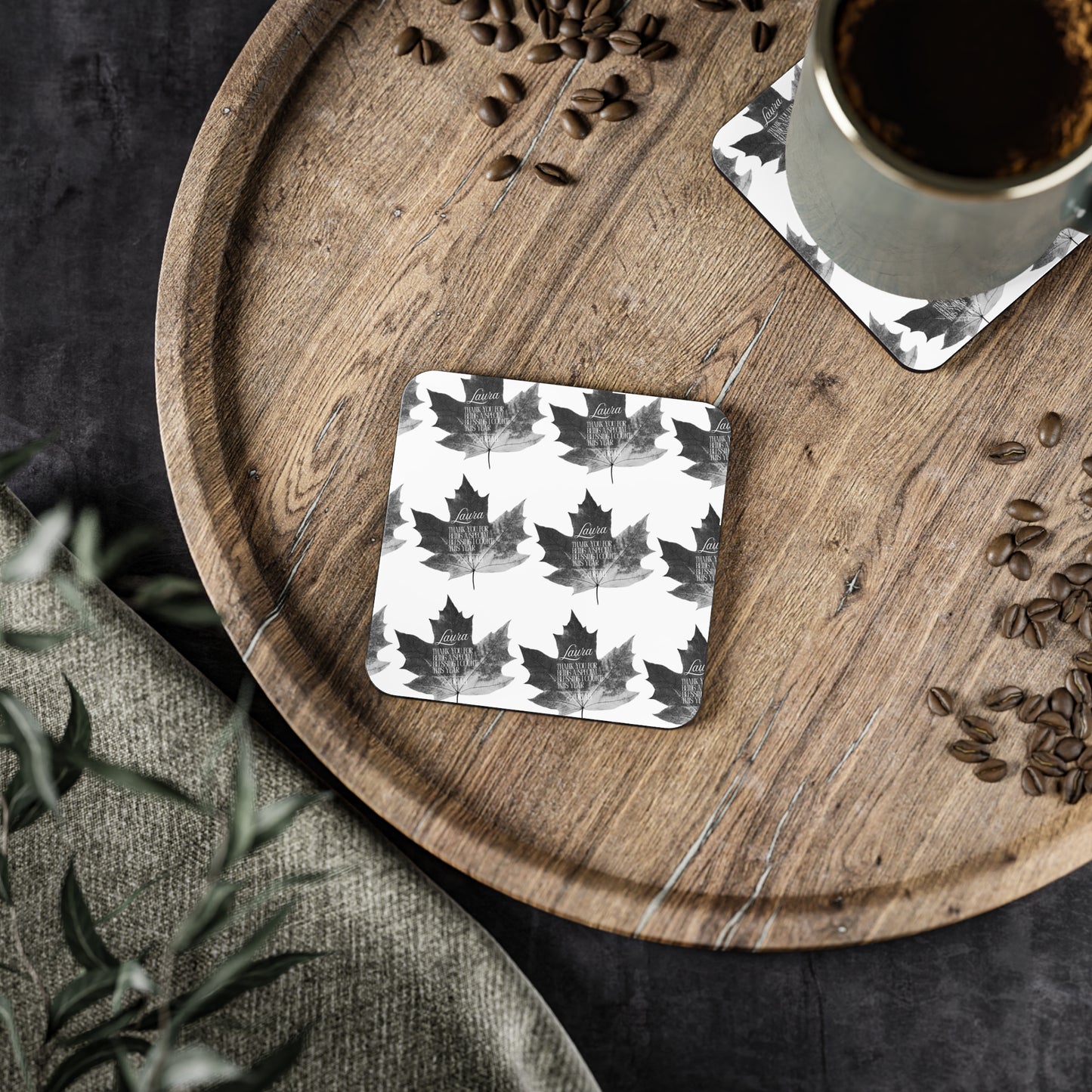 hot chocolate coaster 🍁☕️