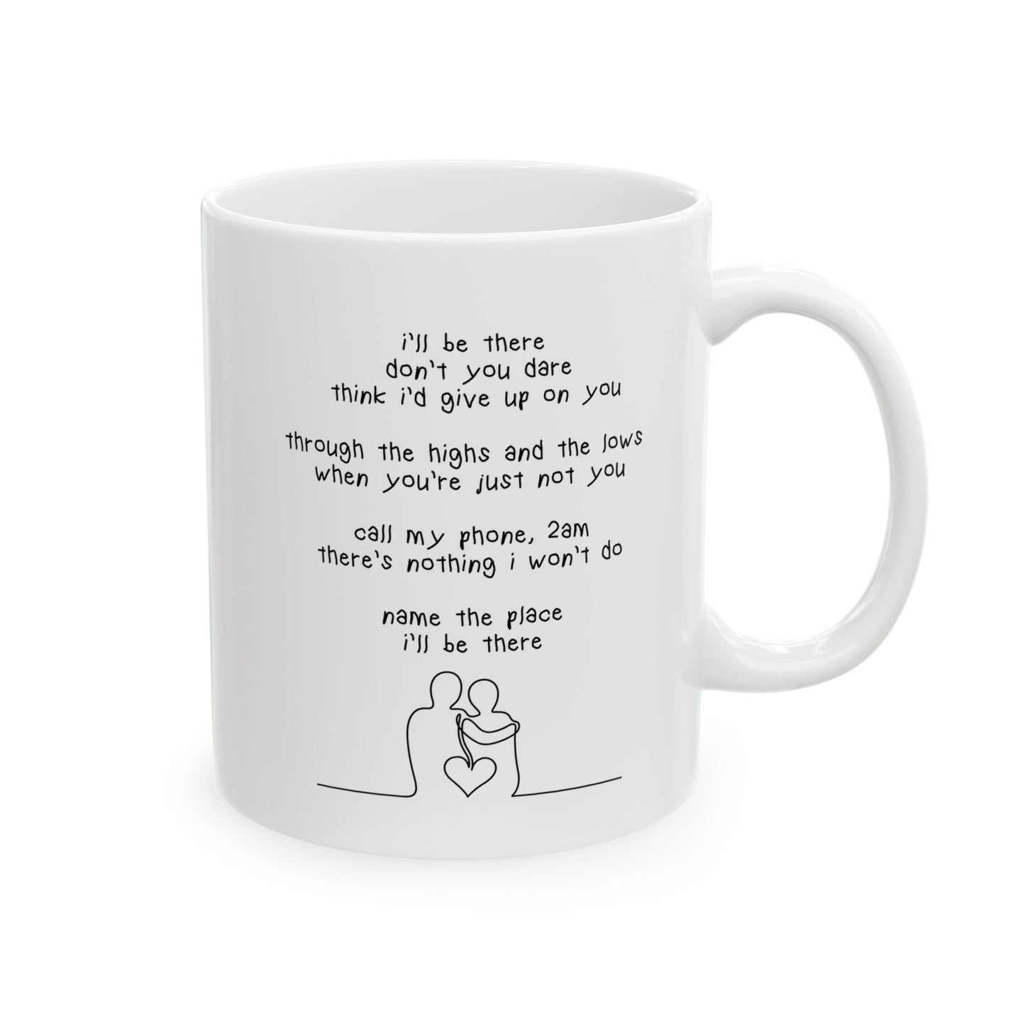 "I'll Be There" Song Lyric Mug
